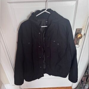 Black Hooded Hurley Jacket